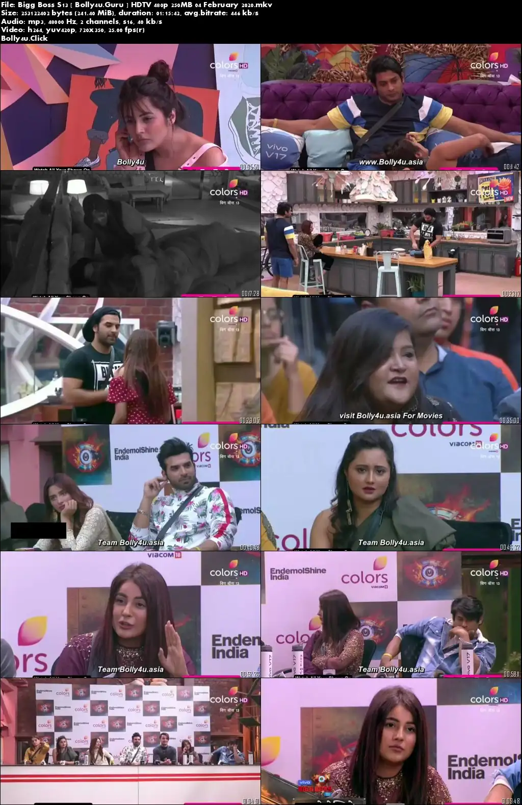 Bigg Boss S13 HDTV 480p 250MB 04 February 2020 Download
