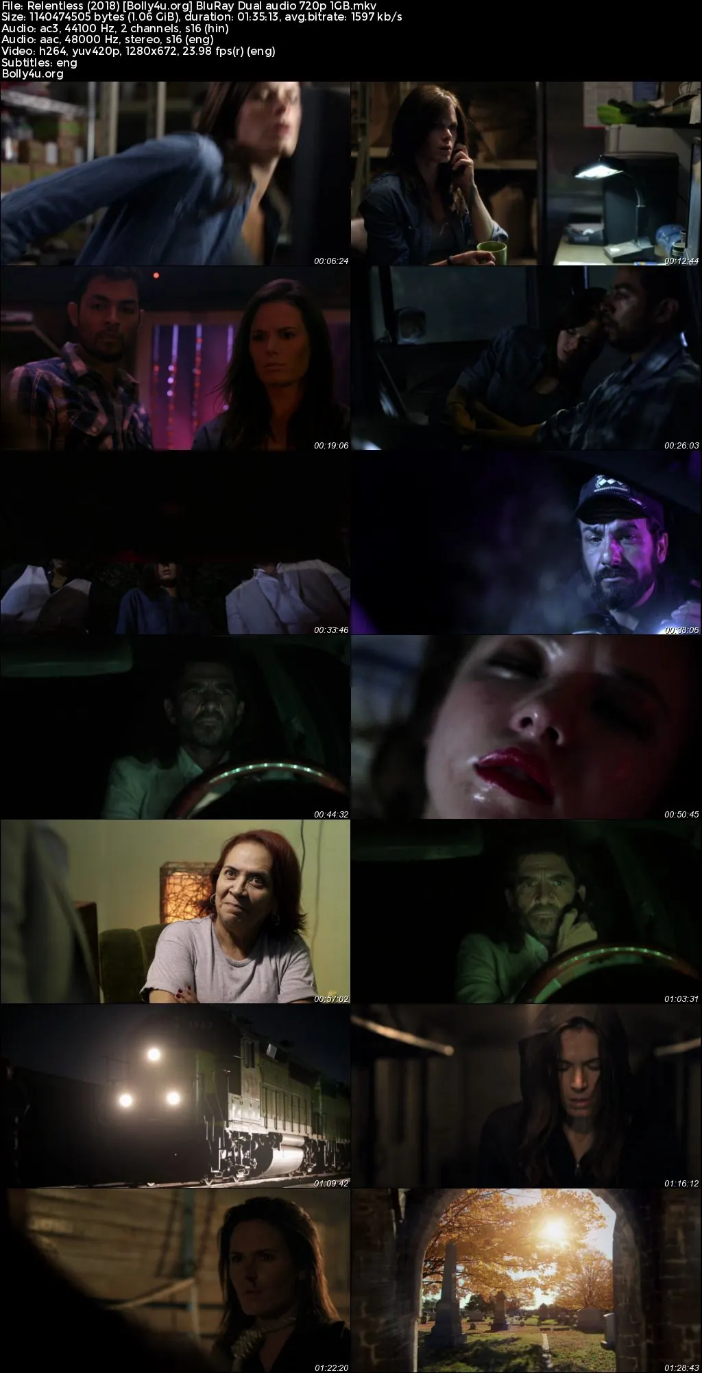 Relentless 2018 BluRay Hindi Dual Audio Full Movie Download 720p  480p
