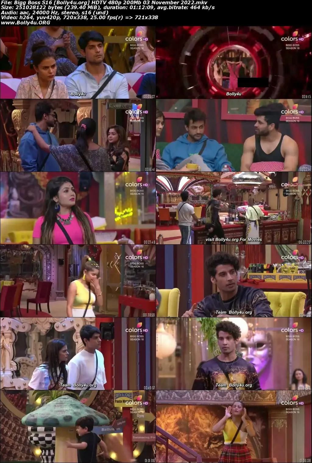 Bigg Boss S16 HDTV 480p 200Mb 03 November 2022 Download