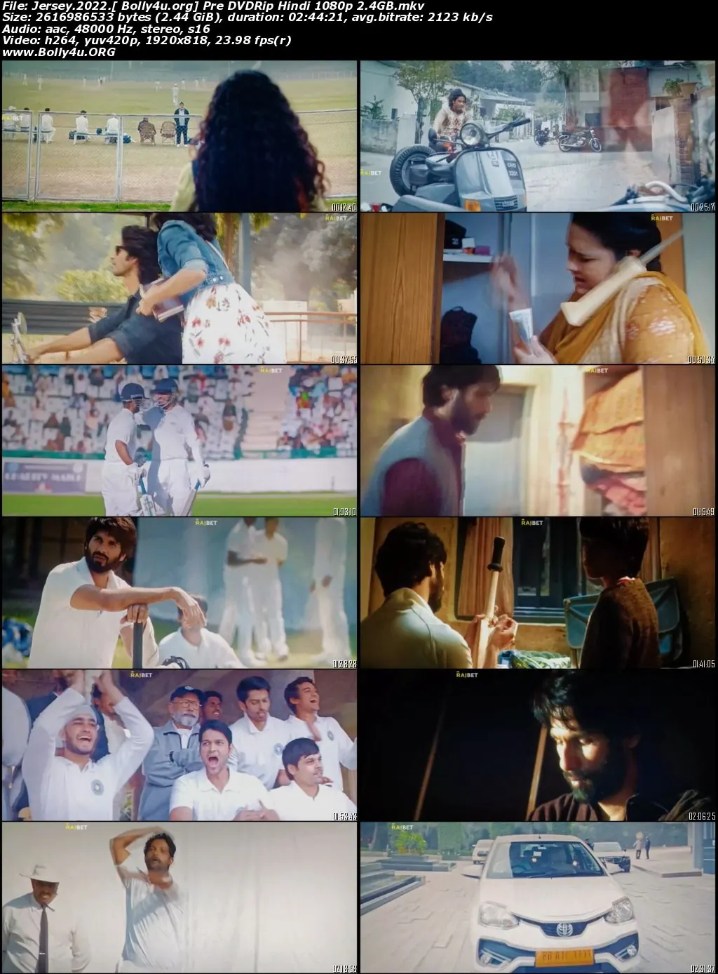Jersey 2022 Pre DVDRip Hindi Movie 720p 480p 1080p Download