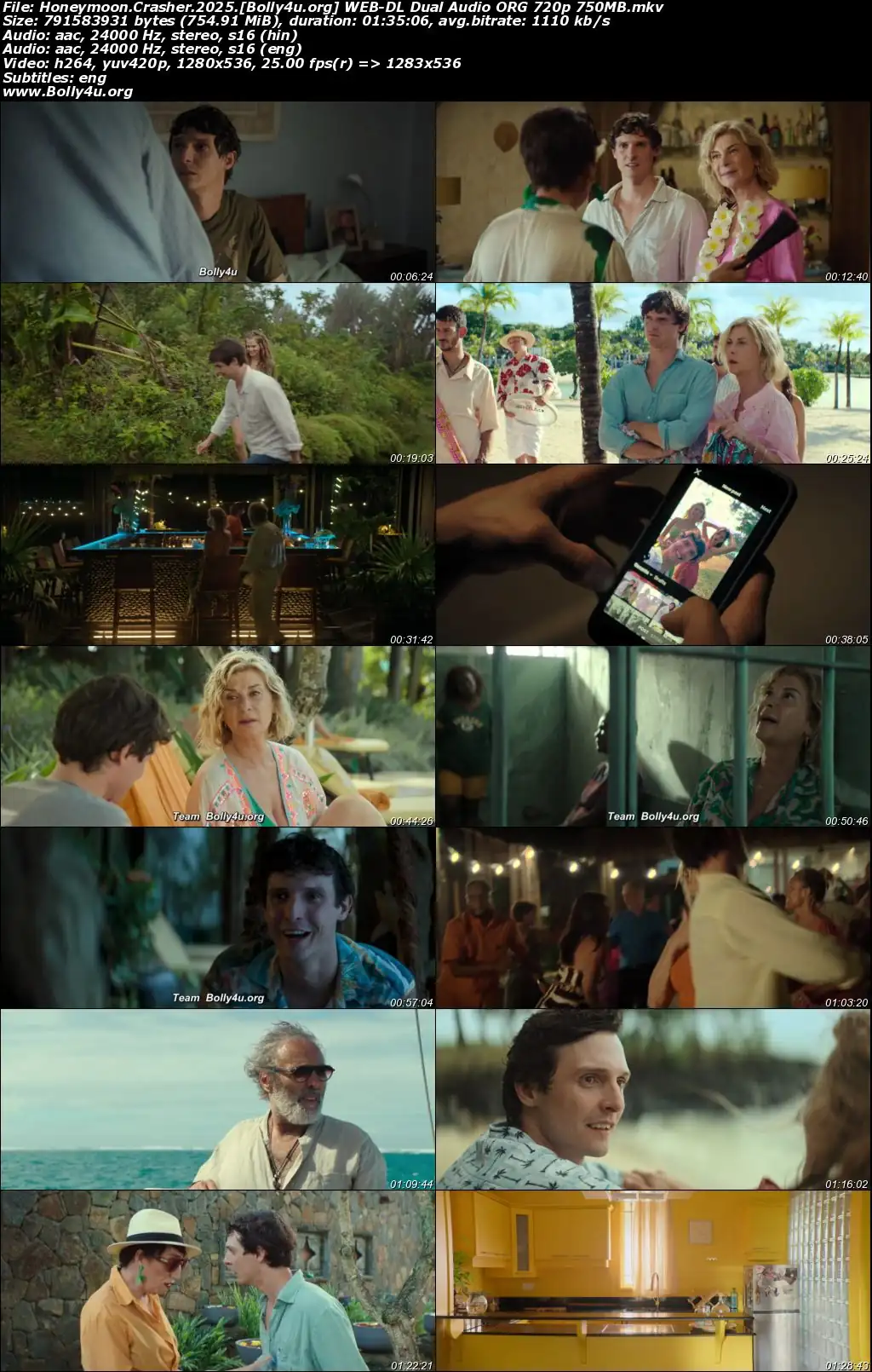 Honeymoon Crasher 2025 WEB-DL Hindi Dual Audio ORG Full Movie Download 1080p  720p  480p