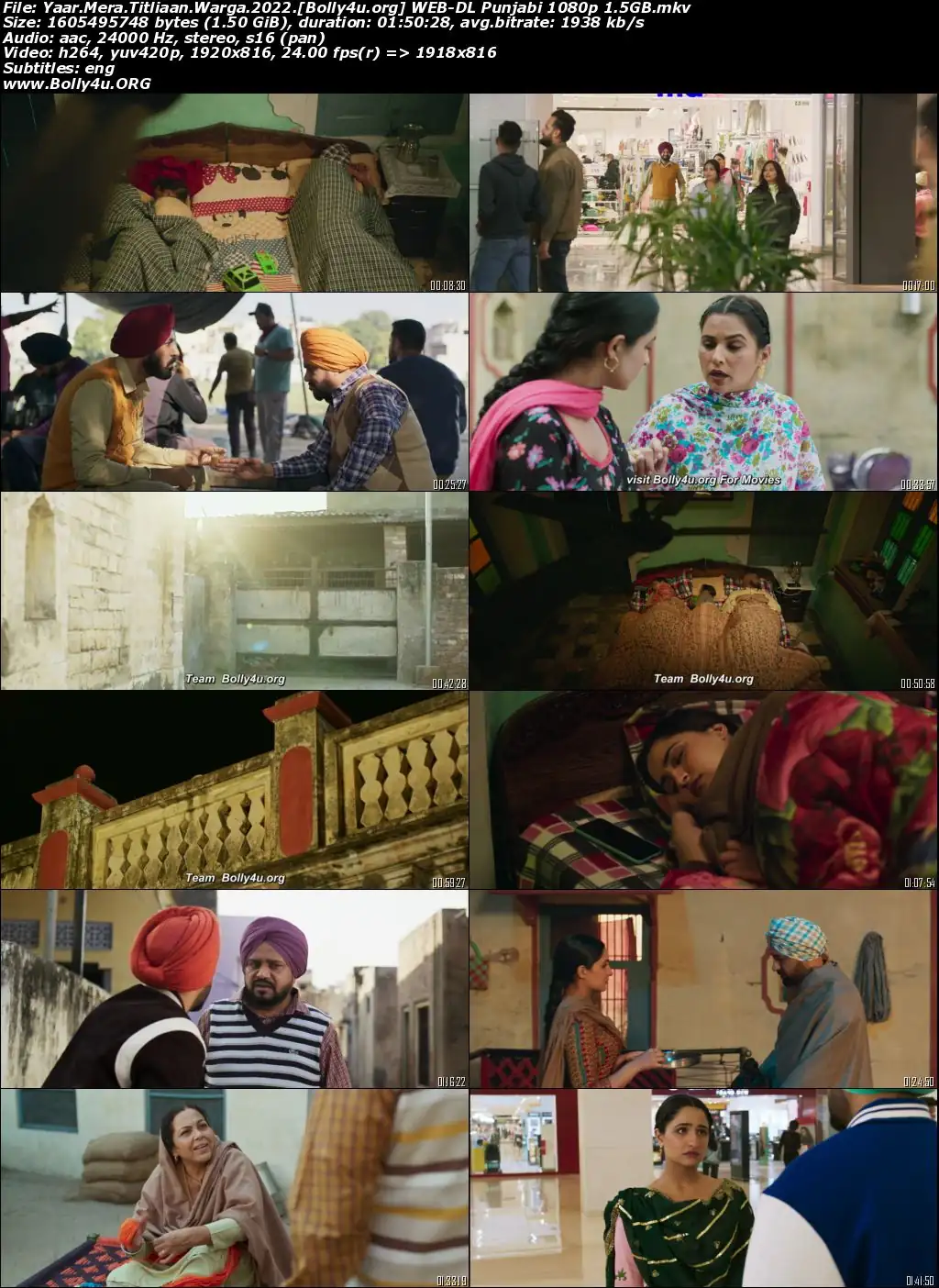 Yaar Mera Titliaan Warga 2022 WEB-DL Punjabi Full Movie Download 1080p  720p  480p