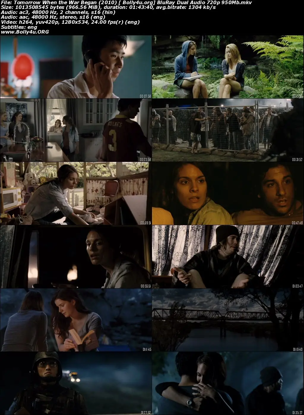 Tomorrow When The War Began 2010 BluRay 350Mb Hindi Dual Audio 480p Download