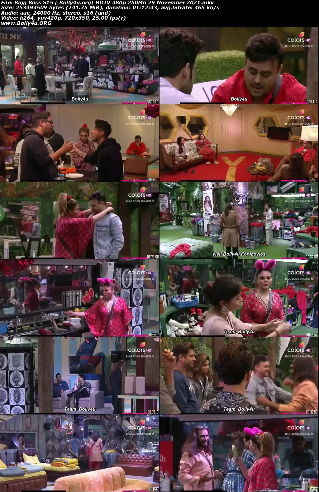 Bigg Boss S15 HDTV 480p 250Mb 29 November 2021 Download Bigg Boss S15 HDTV 480p 250Mb 29 November 2021 Download