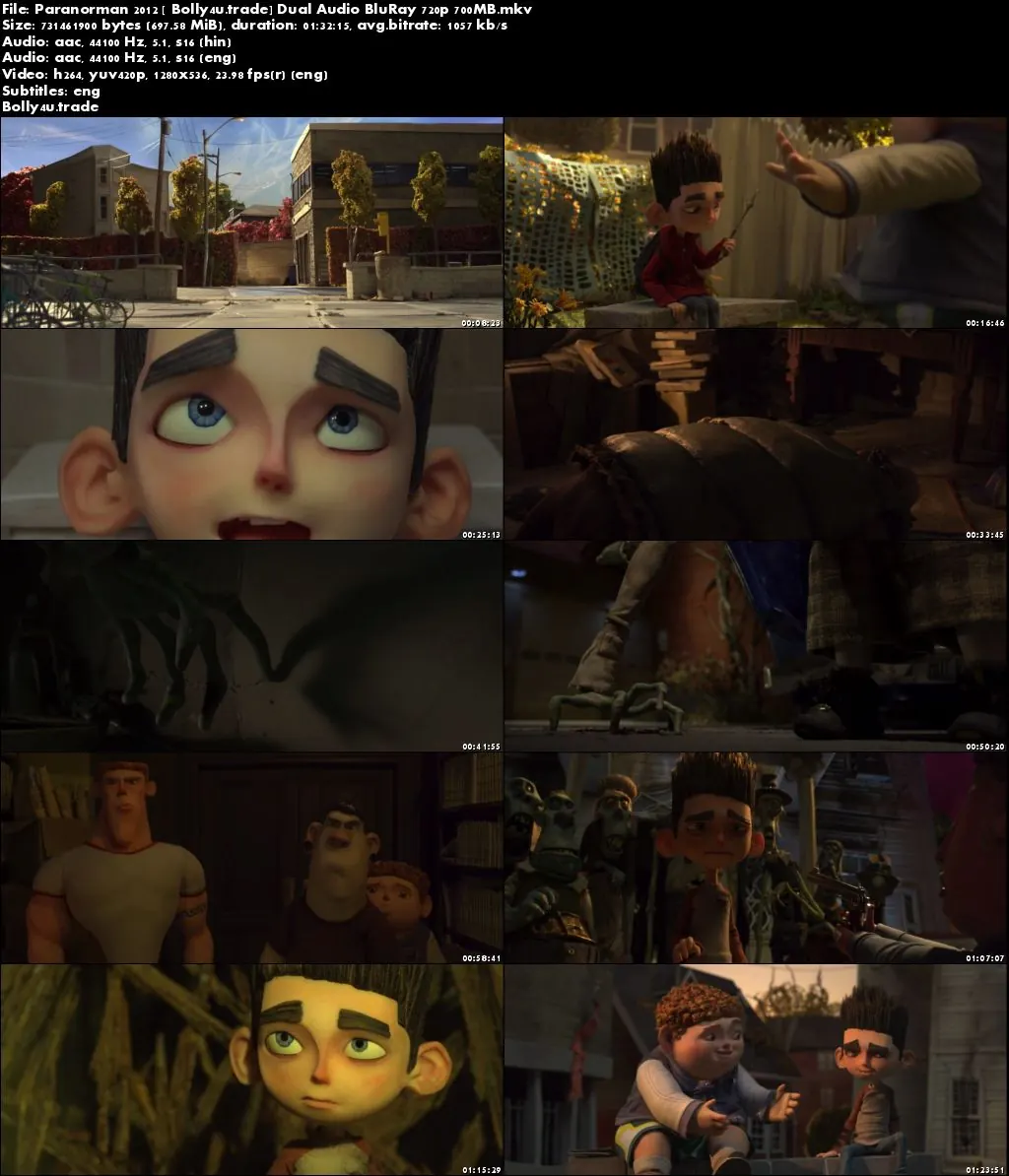 ParaNorman 2012 BluRay 300MB Hindi Dubbed Dual Audio 480p ESub Download