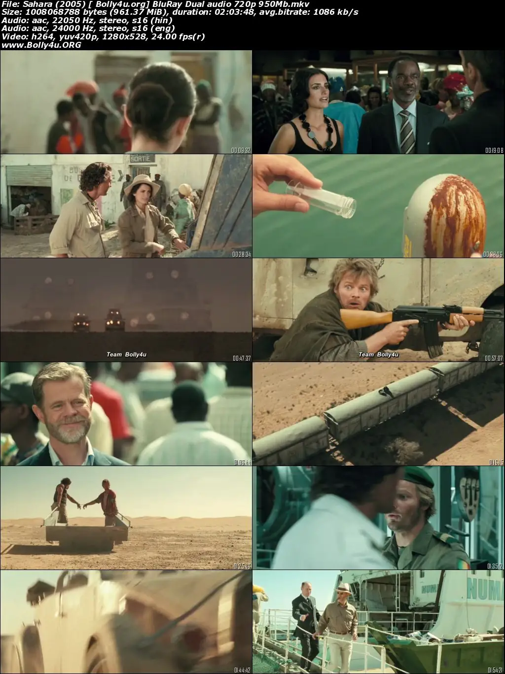 Sahara 2005 BluRay 950Mb Hindi Dual Audio 720p Download