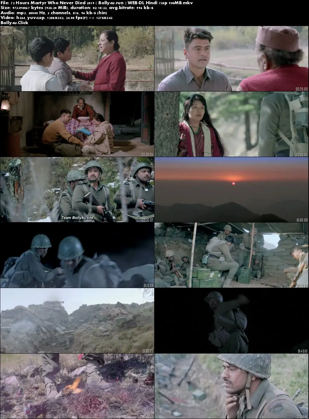 72 Hours Martyr Who Never Died 2019 WEB-DL 900Mb Hindi 720p Download
