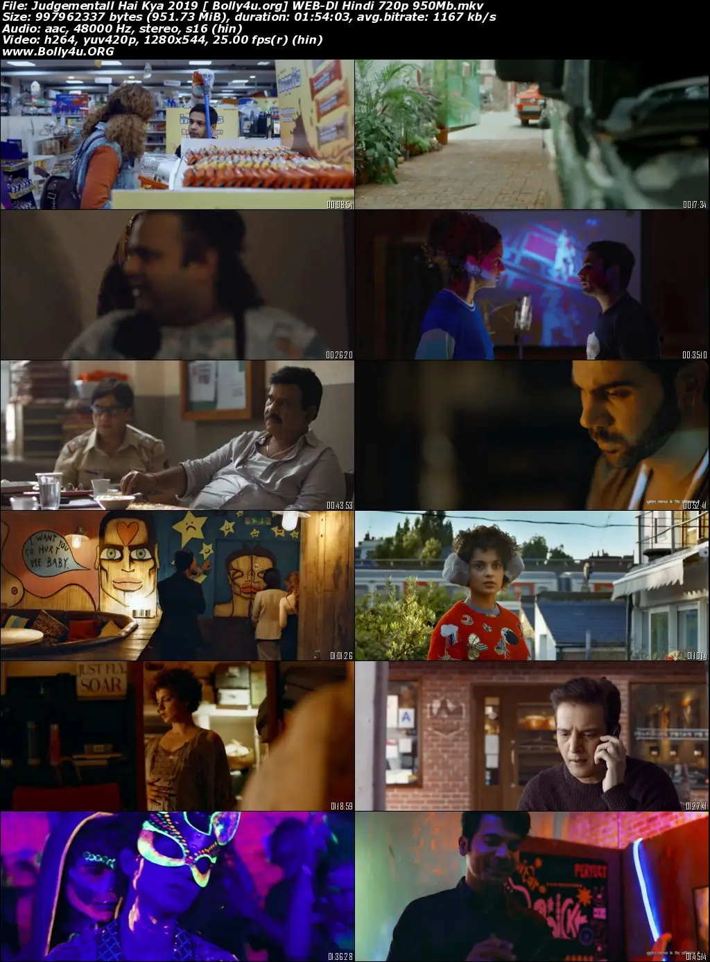 Judgementall Hai Kya 2019 WEB-DL 300Mb Full Hindi Movie Download 480p