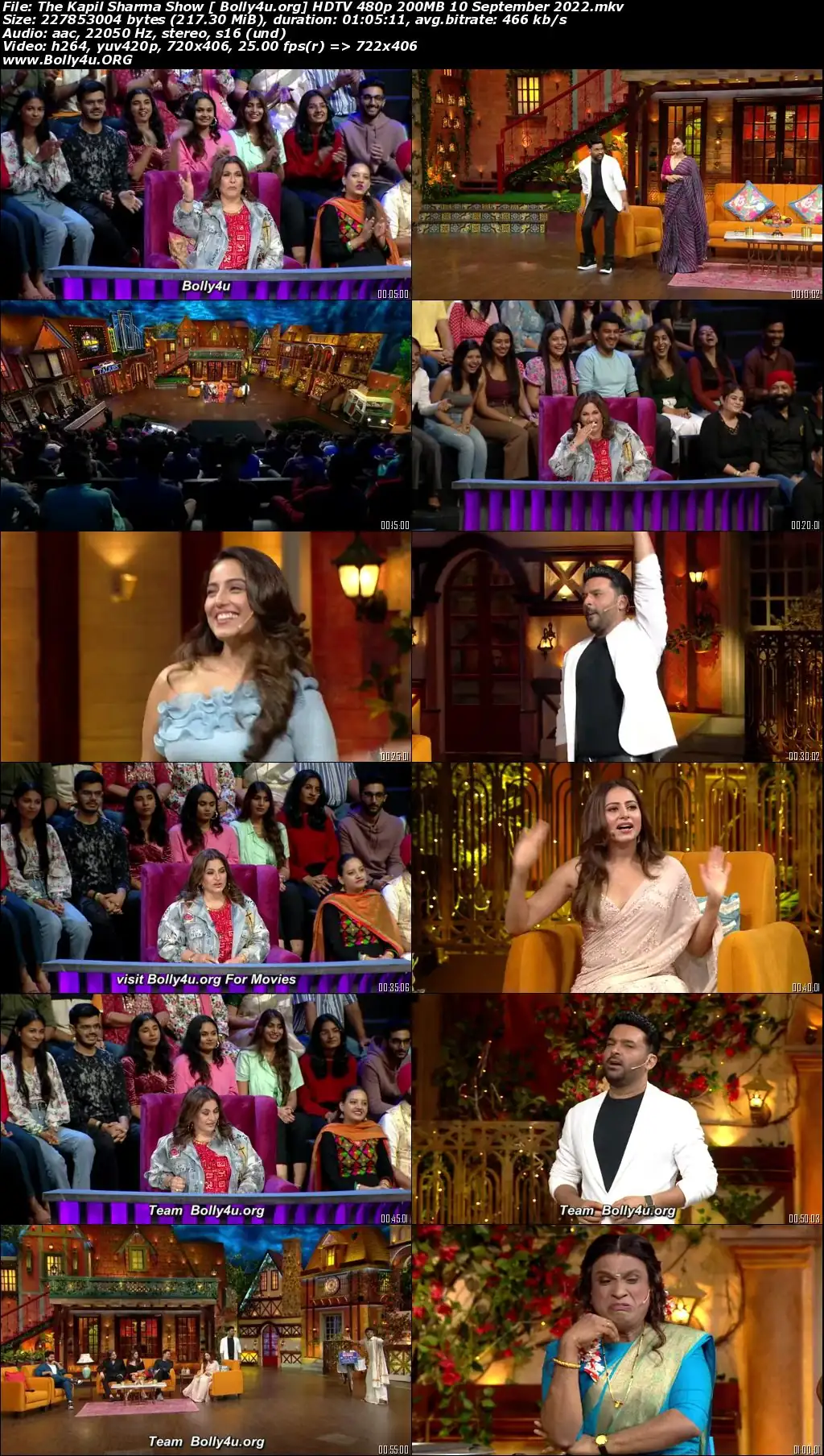 The Kapil Sharma Show HDTV 480p 200MB 10 September 2022 Download