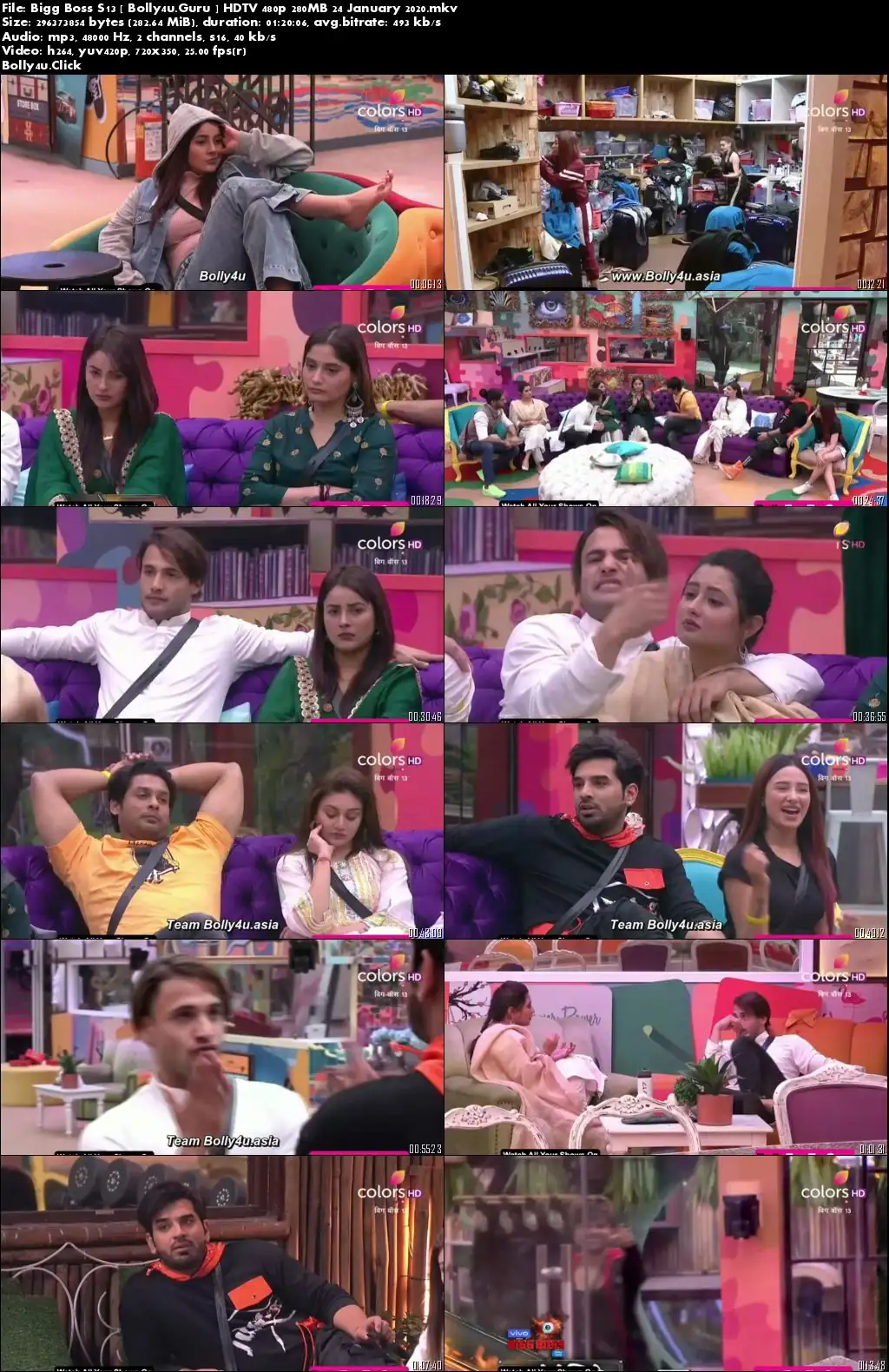 Bigg Boss S13 HDTV 480p 280MB 24 January 2020 Download