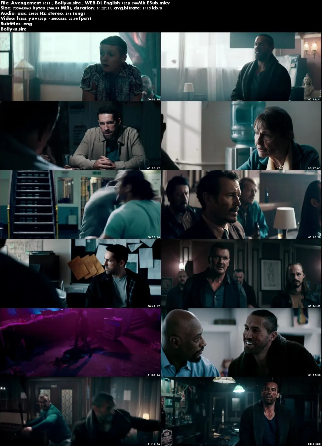 Avengement 2019 WEB-DL 700MB English 720p ESub Download