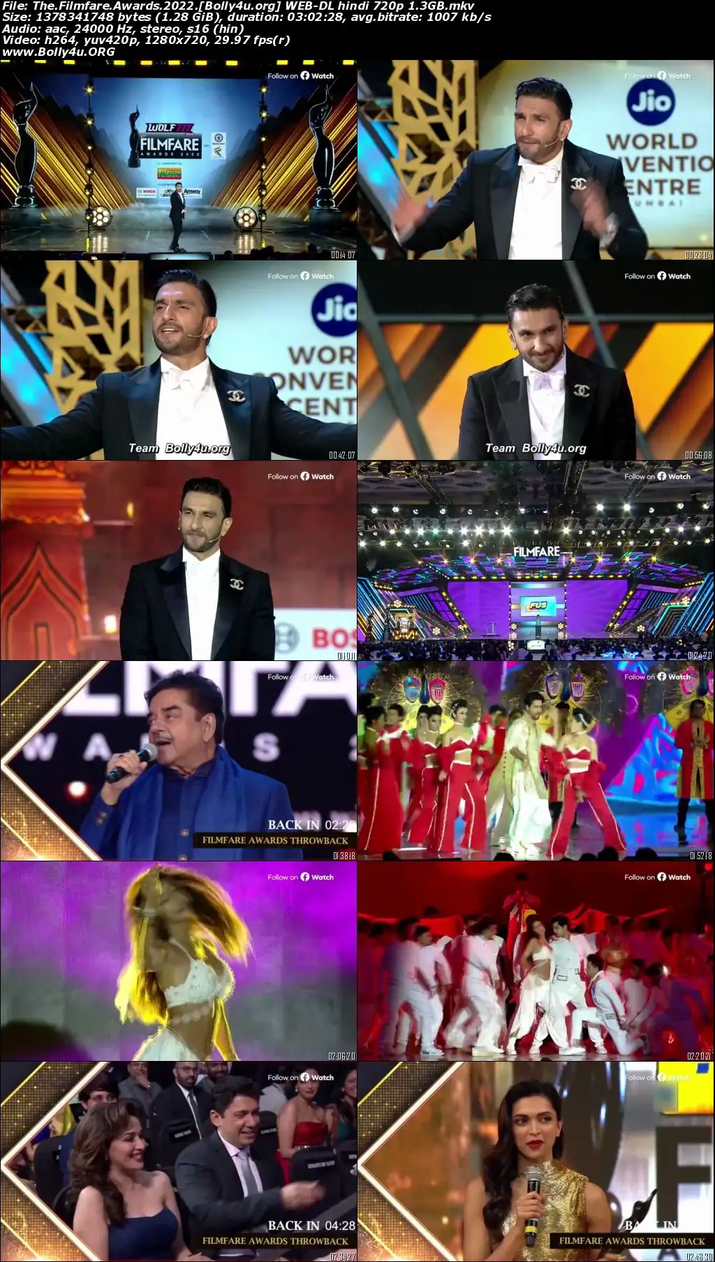 Filmfare Awards 2022 WEB-DL Hindi Main Event Download 720p  480p