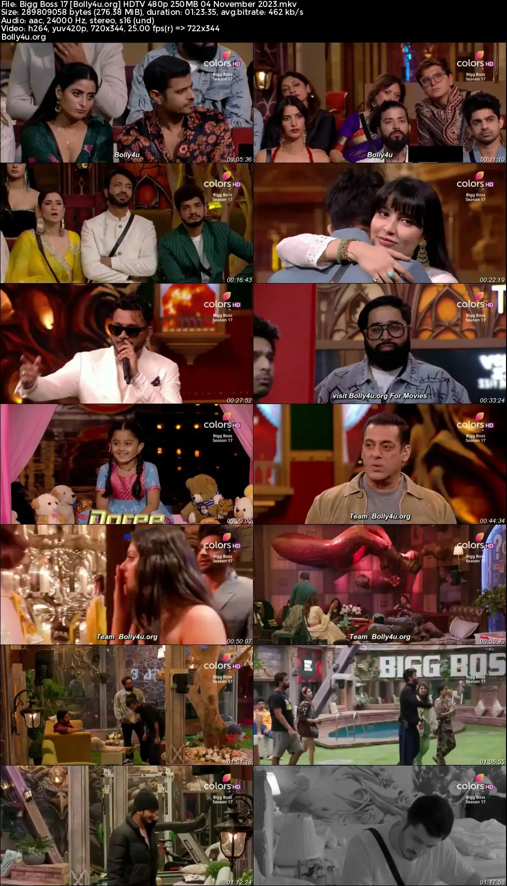 Bigg Boss 17 HDTV 480p 250MB 04 November 2023 Download