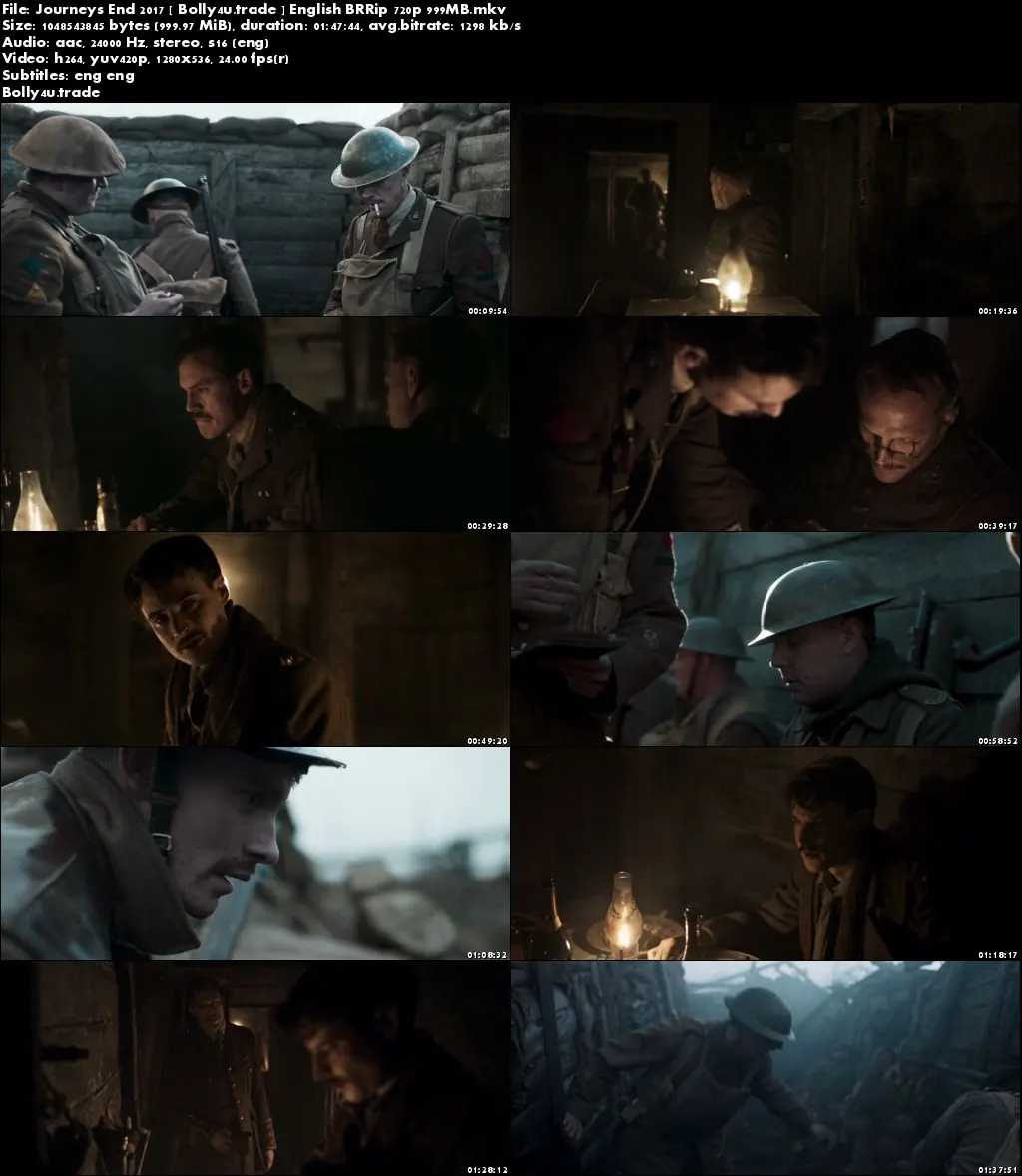 Journeys End 2017 BRRip 999Mb English 720p ESub Download