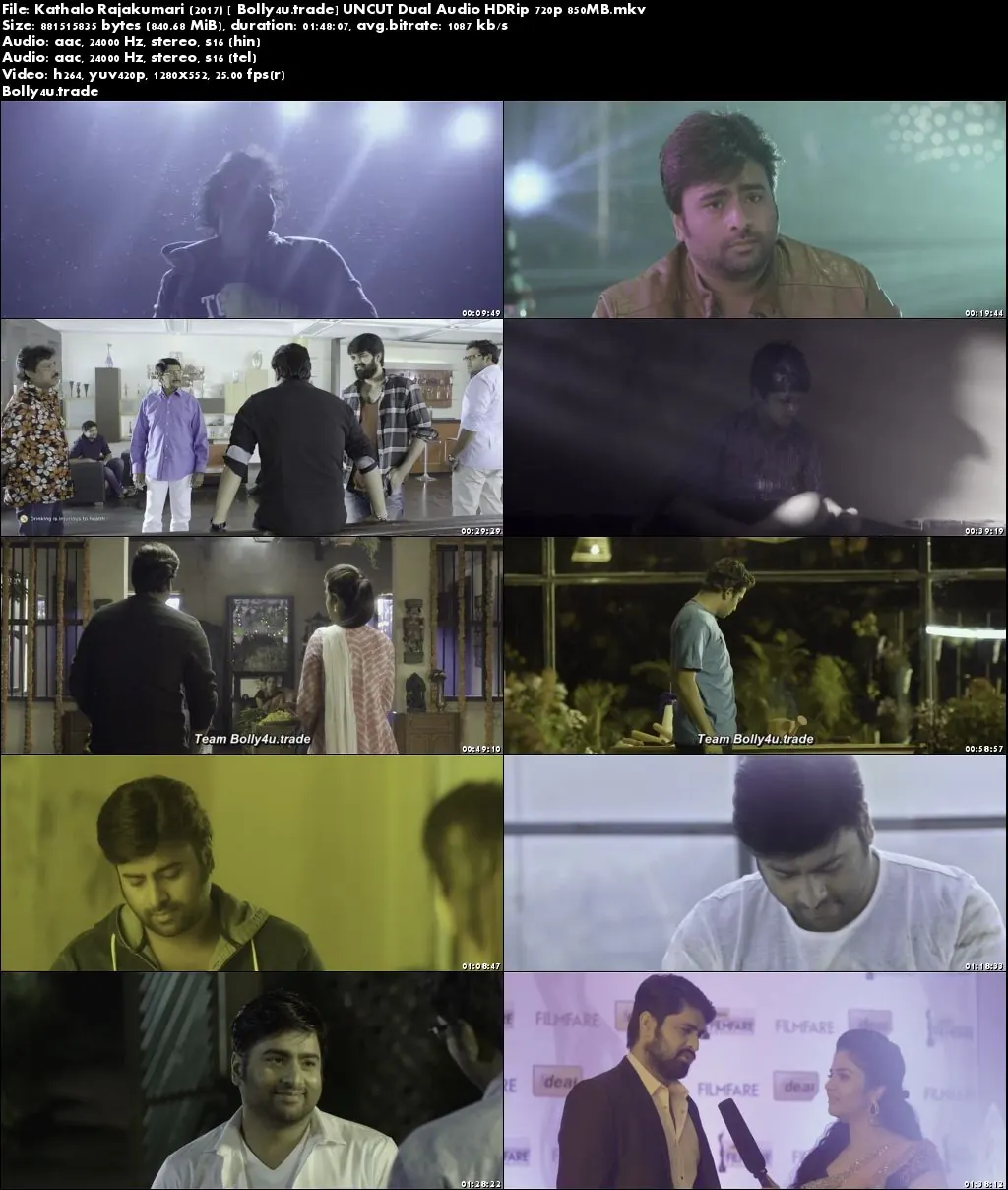 Kathalo Rajakumari 2017 HDRip 850MB UNCUT Hindi Dual Audio 720p Download
