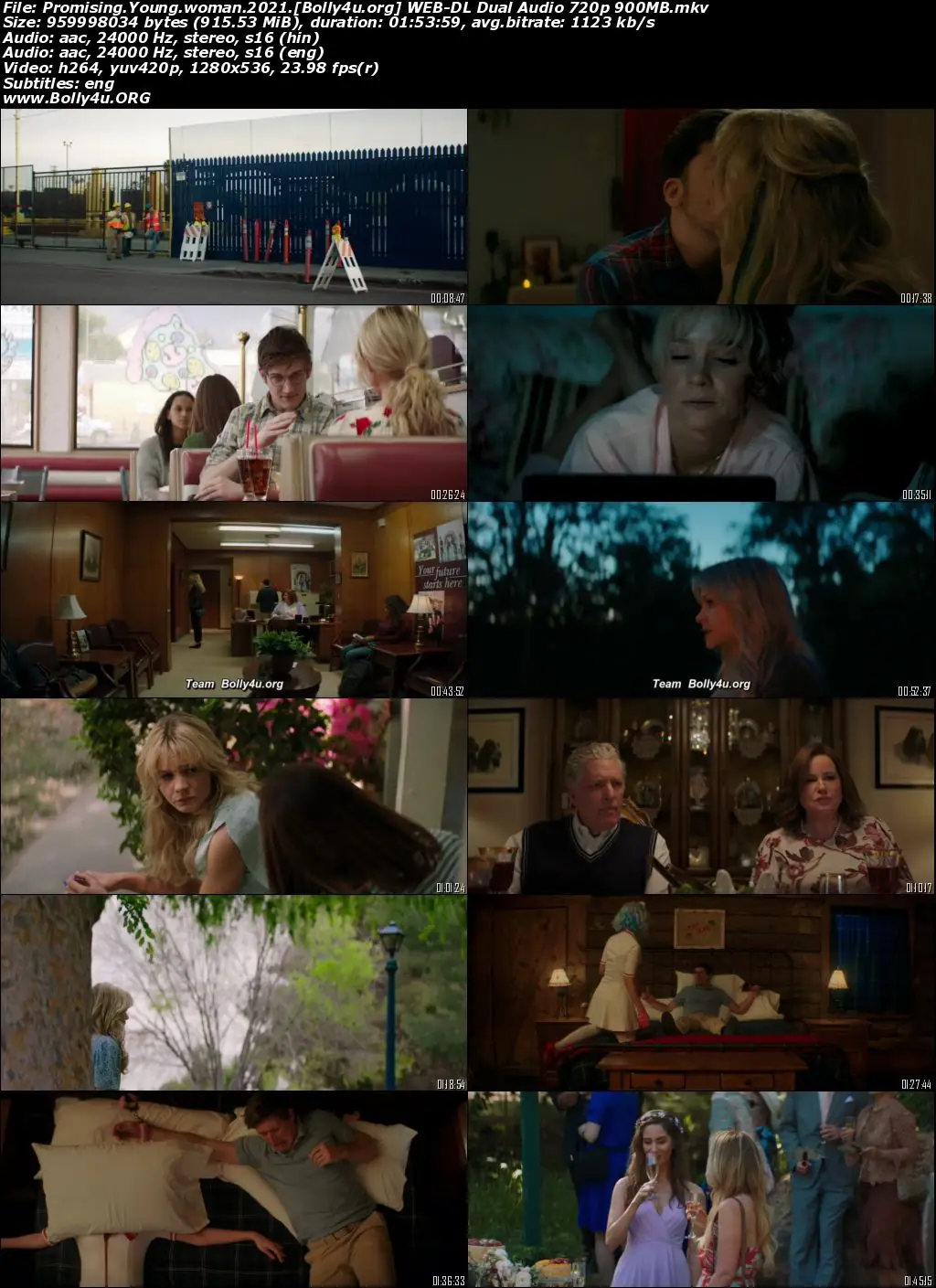 Promising Young Woman 2021 WEB-DL Hindi Dual Audio 720p 480p Download