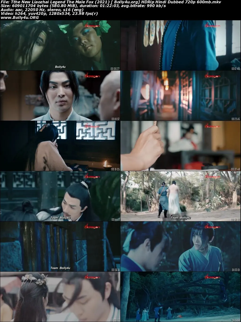 The New Liaozhai Legend The Male Fox 2021 HDRip 250MB Hindi Dubbed 480p Download
