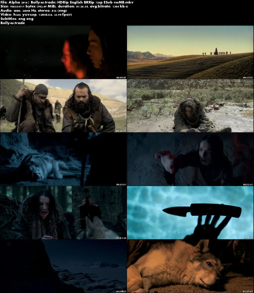 Alpha 2018 HDRip 900MB English 720p ESub Download
