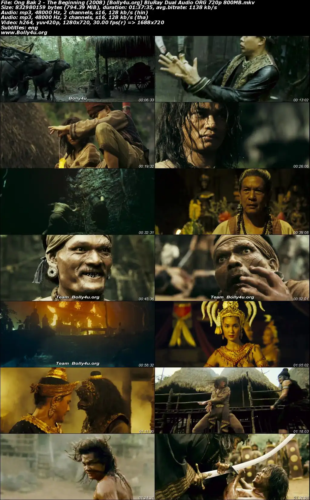 Ong Bak 2 The Beginning 2008 BluRay Hindi Dual Audio ORG Full Movie Download 1080p  720p  480p