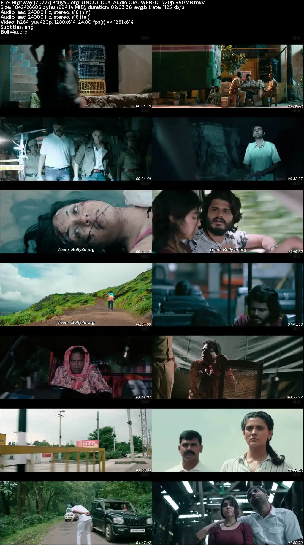Highway 2022 WEB-DL UNCUT Hindi Dual Audio ORG Full Movie Download 1080p  720p  480p