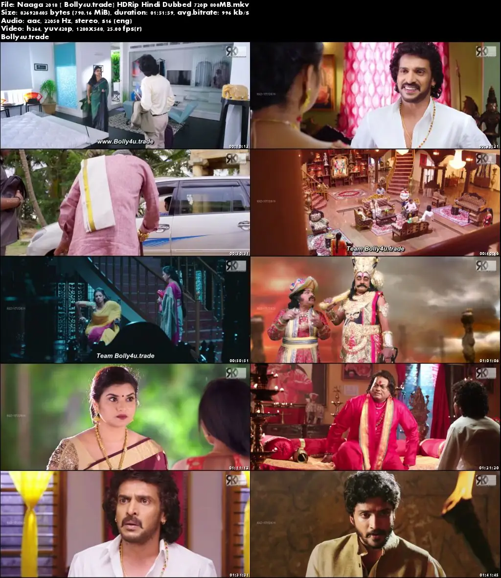Naaga 2018 HDRip 800MB Hindi Dubbed 720p Download