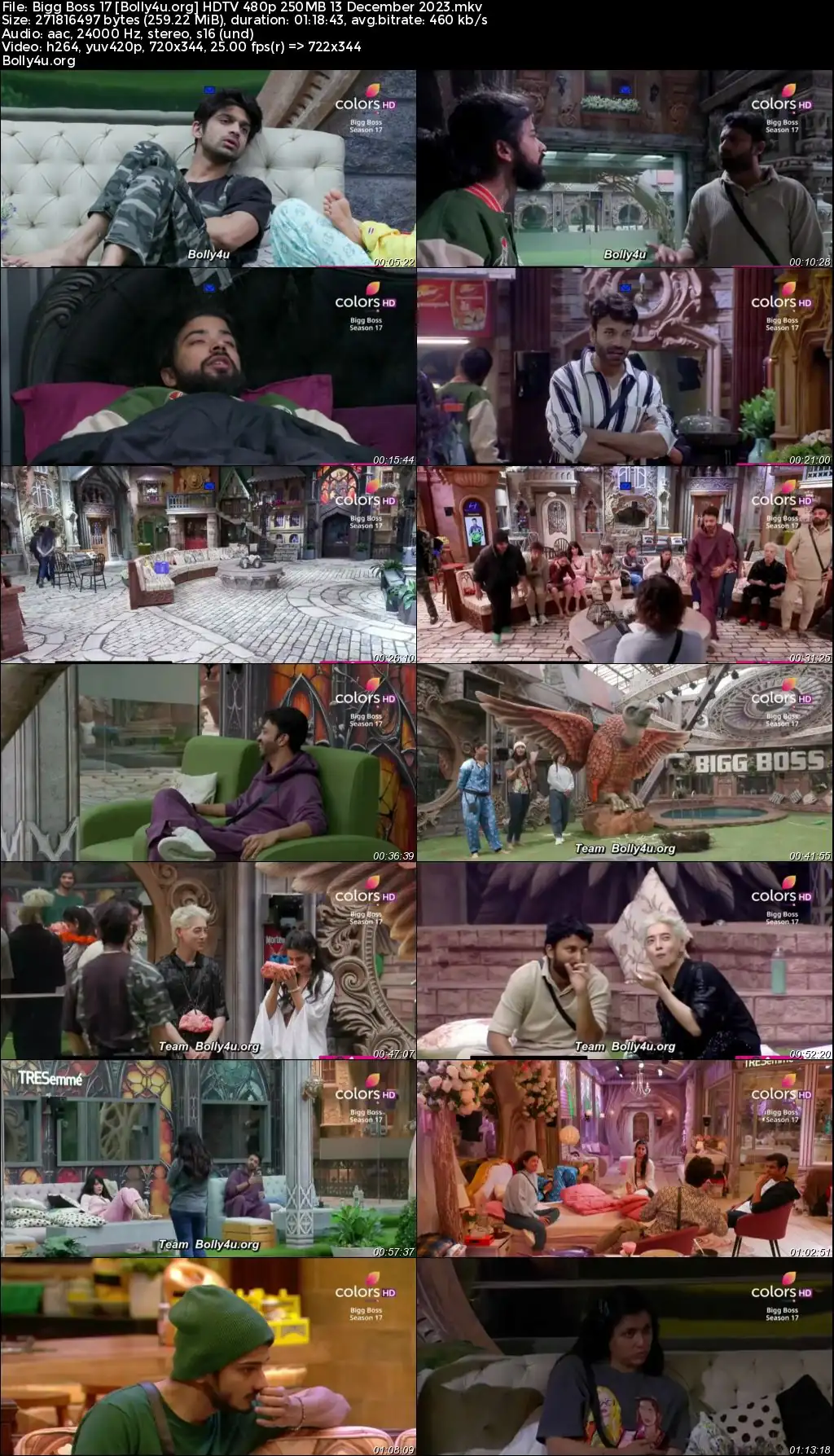 Bigg Boss 17 HDTV 480p 250MB 13 December 2023 Download