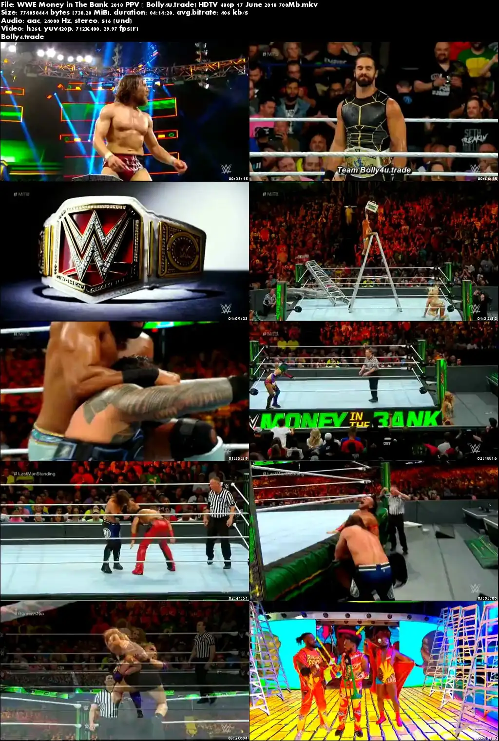 WWE Money in The Bank 2018 PPV HDTV 700Mb 480p 17 June 2018 Download