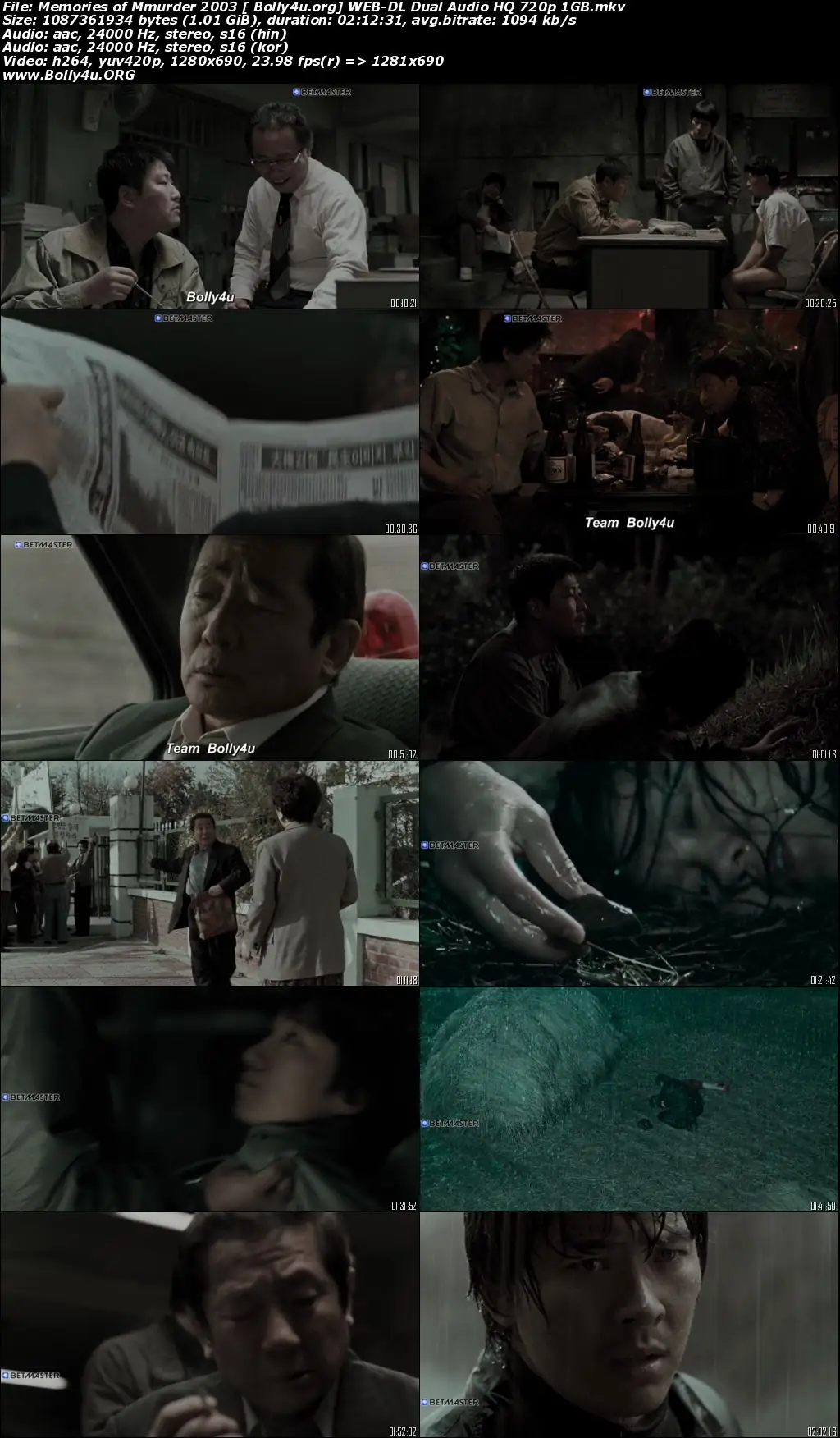 Memories of Murder 2003 WEB-DL 1GB Hindi HQ Dual Audio 720p Download