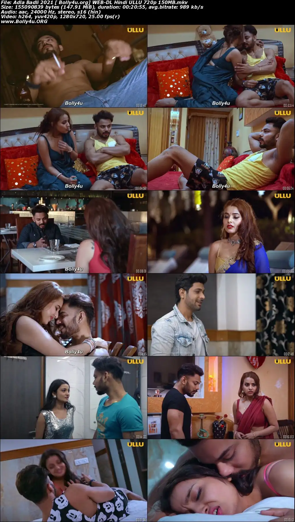 Madhosh Diaries Adla Badli 2021 WEB-DL 150MB Hindi ULLU 720p Download
