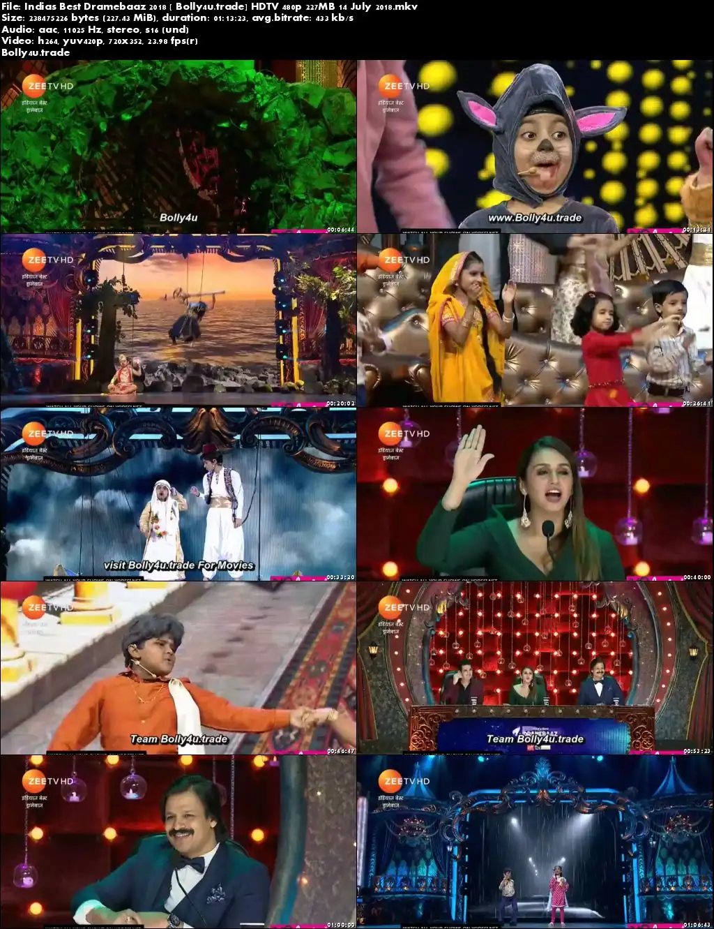 Indias Best Dramebaaz 2018 HDTV 480p 200MB 14 July 2018 Download