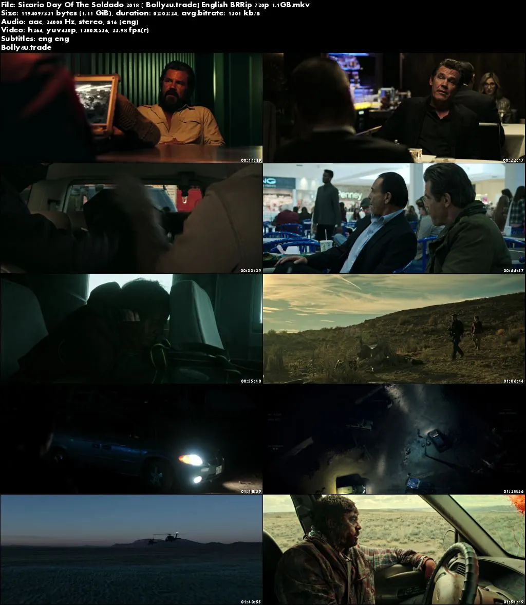 Sicario Day Of The Soldado 2018 BRRip 350MB English 480p ESub Download