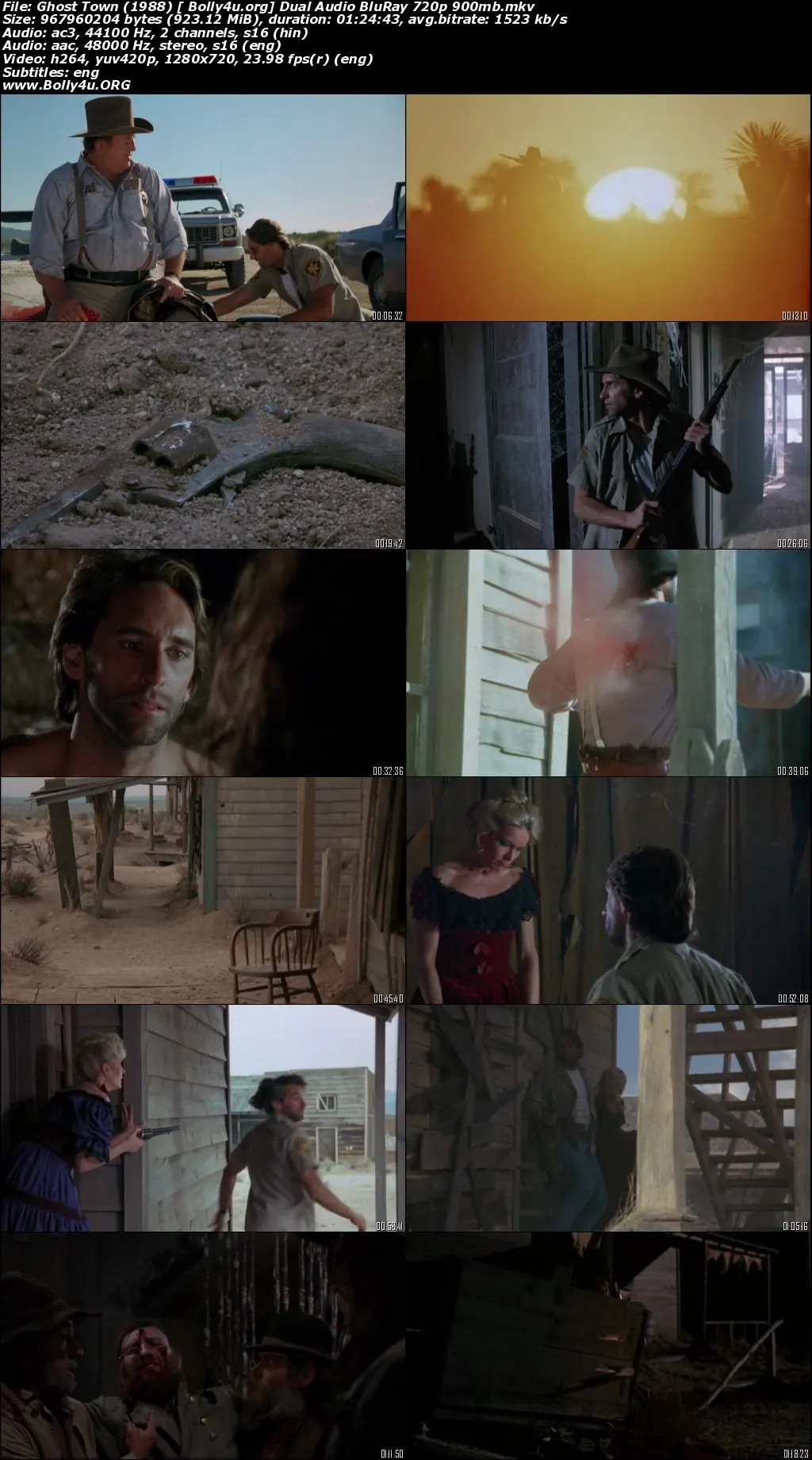 Ghost Town 1988 BluRay 900Mb Hindi Dual Audio 720p Download