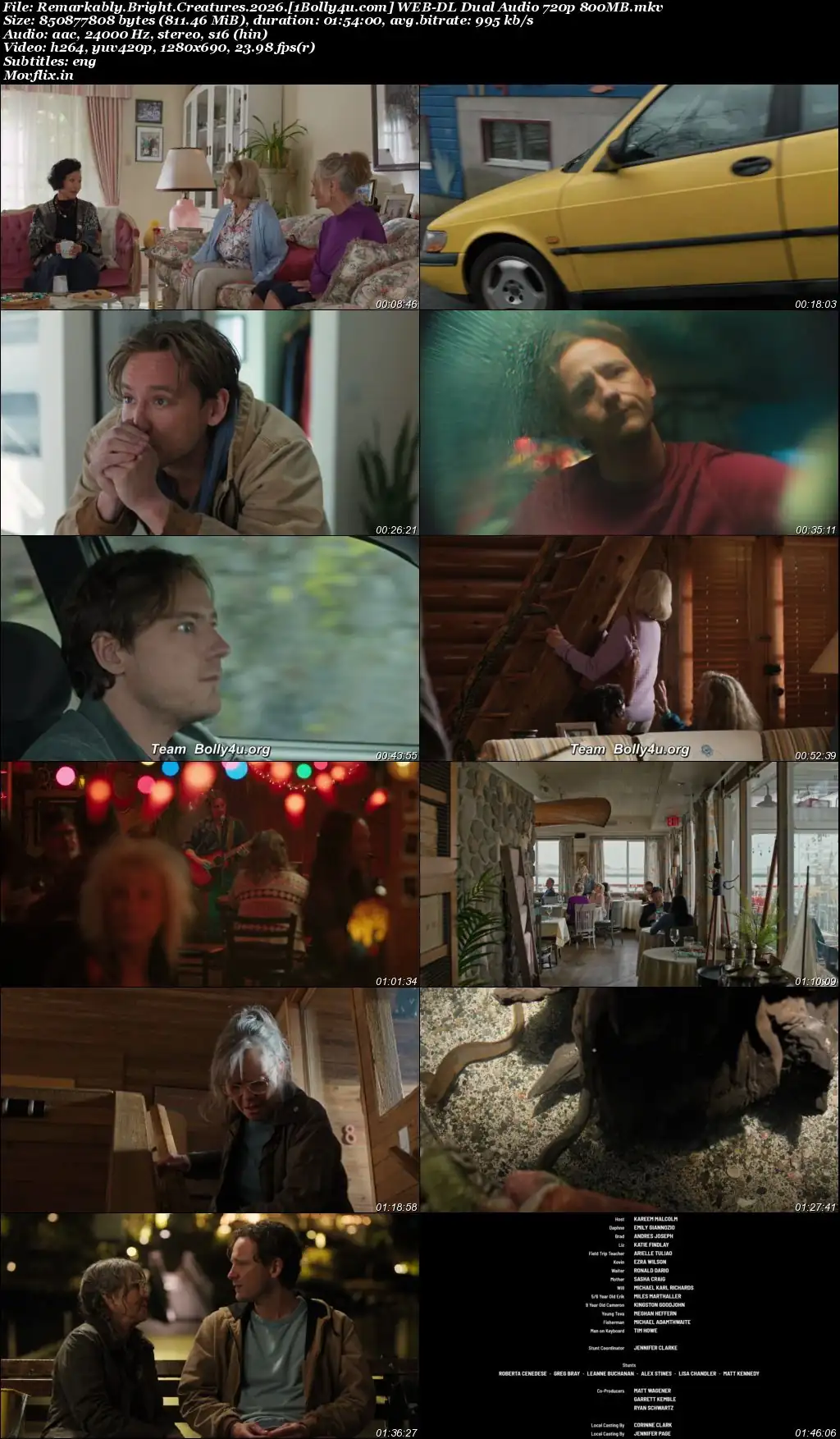Remarkably Bright Creatures 2026 WEB-DL Hindi Dual Audio ORG Full Movie Download 1080p  720p  480p