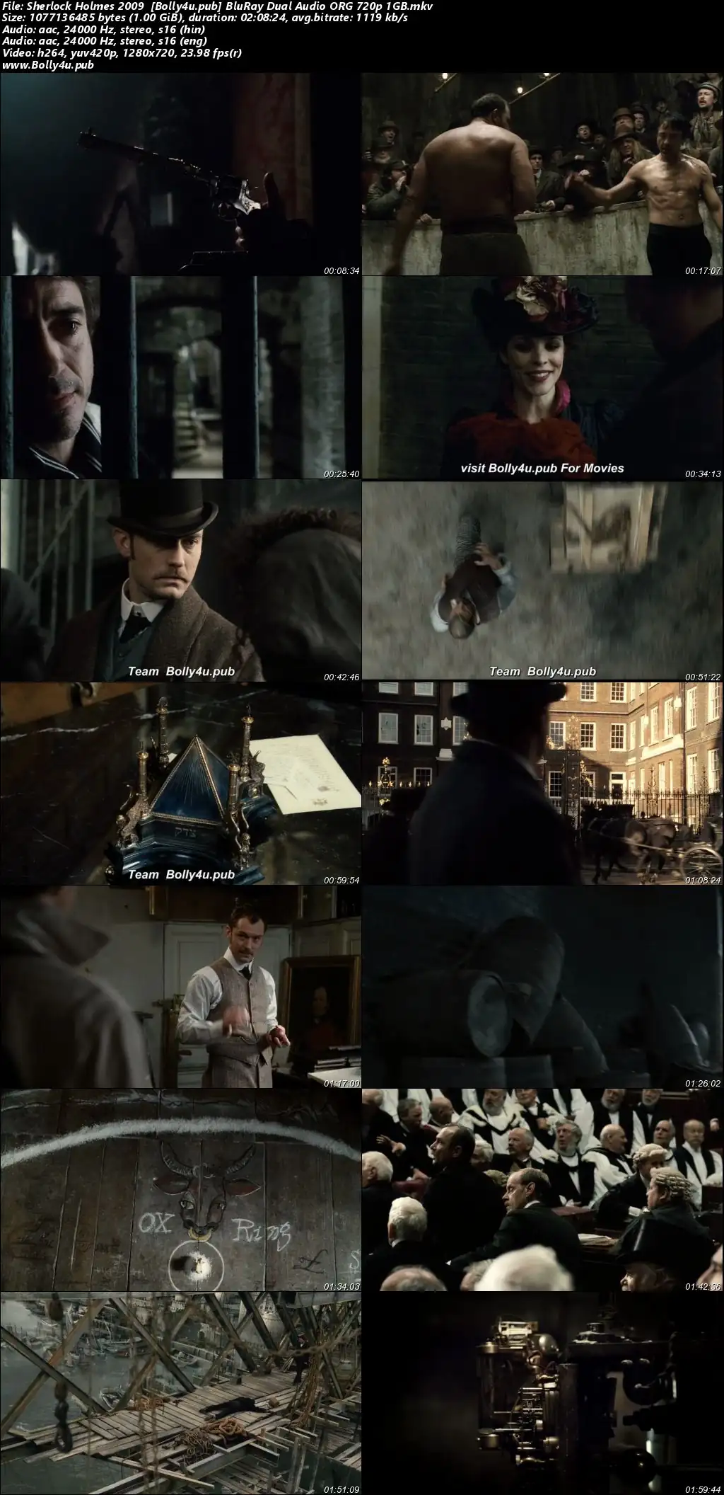 Sherlock Holmes 2009 BluRay Hindi Dual Audio ORG Full Movie Download 1080p  720p  480p