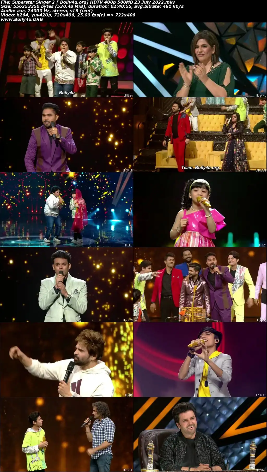 Superstar Singer 2 HDTV 480p 500MB 23 July 2022 Download