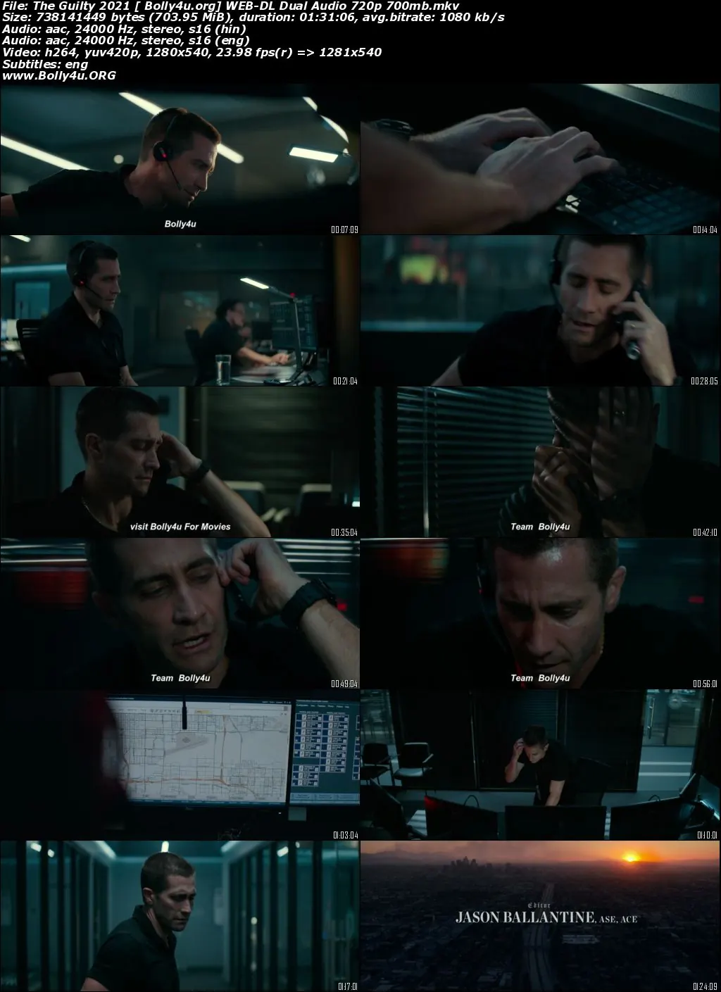 The Guilty 2021 WEB-DL 700MB Hindi Dual Audio ORG 720p Download