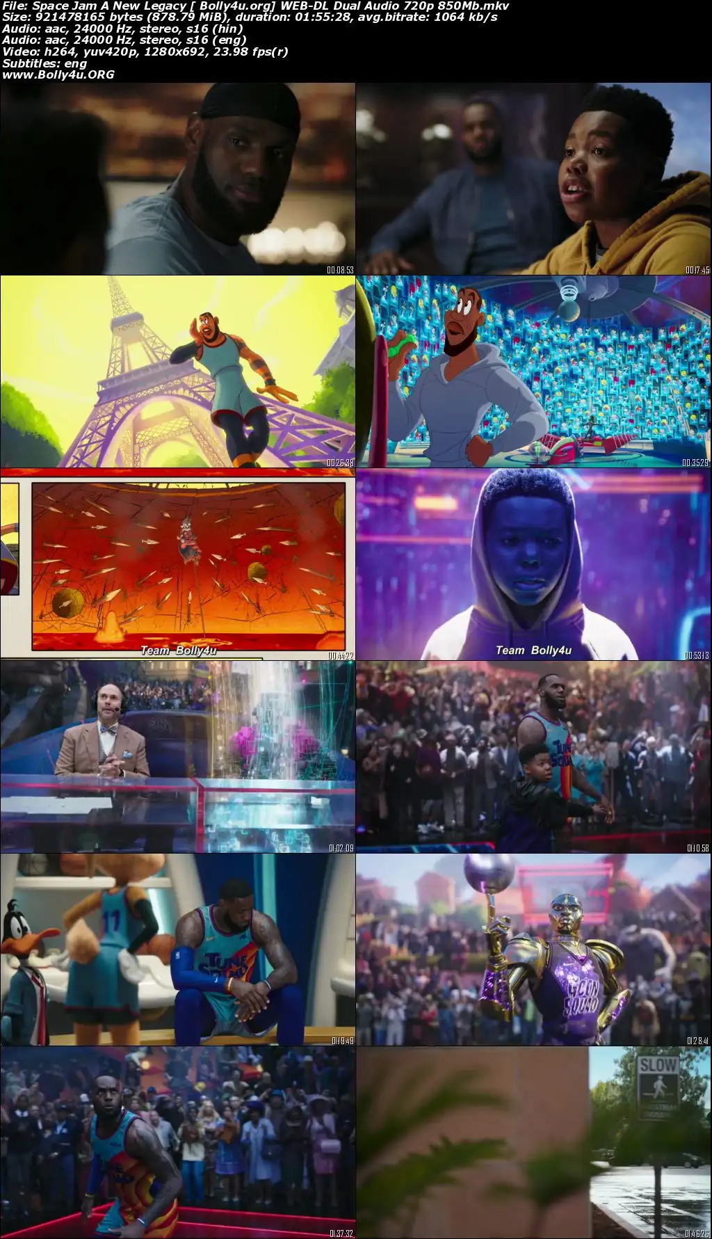 Space Jam A New Legacy 2021 WEB-DL 400Mb Hindi Dual Audio ORG 480p Download