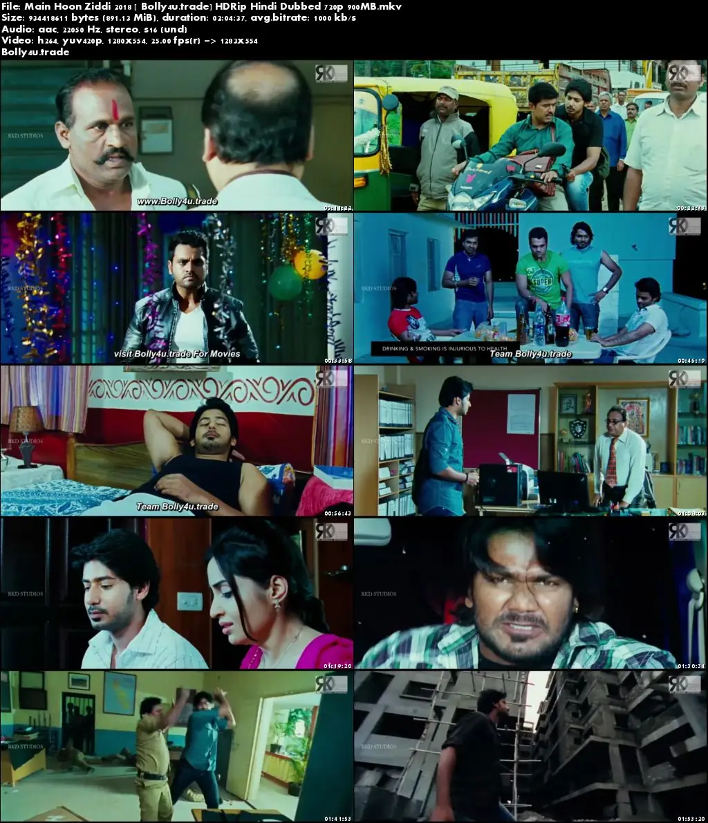 Main Hoon Ziddi 2018 HDRip 350MB Hindi Dubbed 480p Download