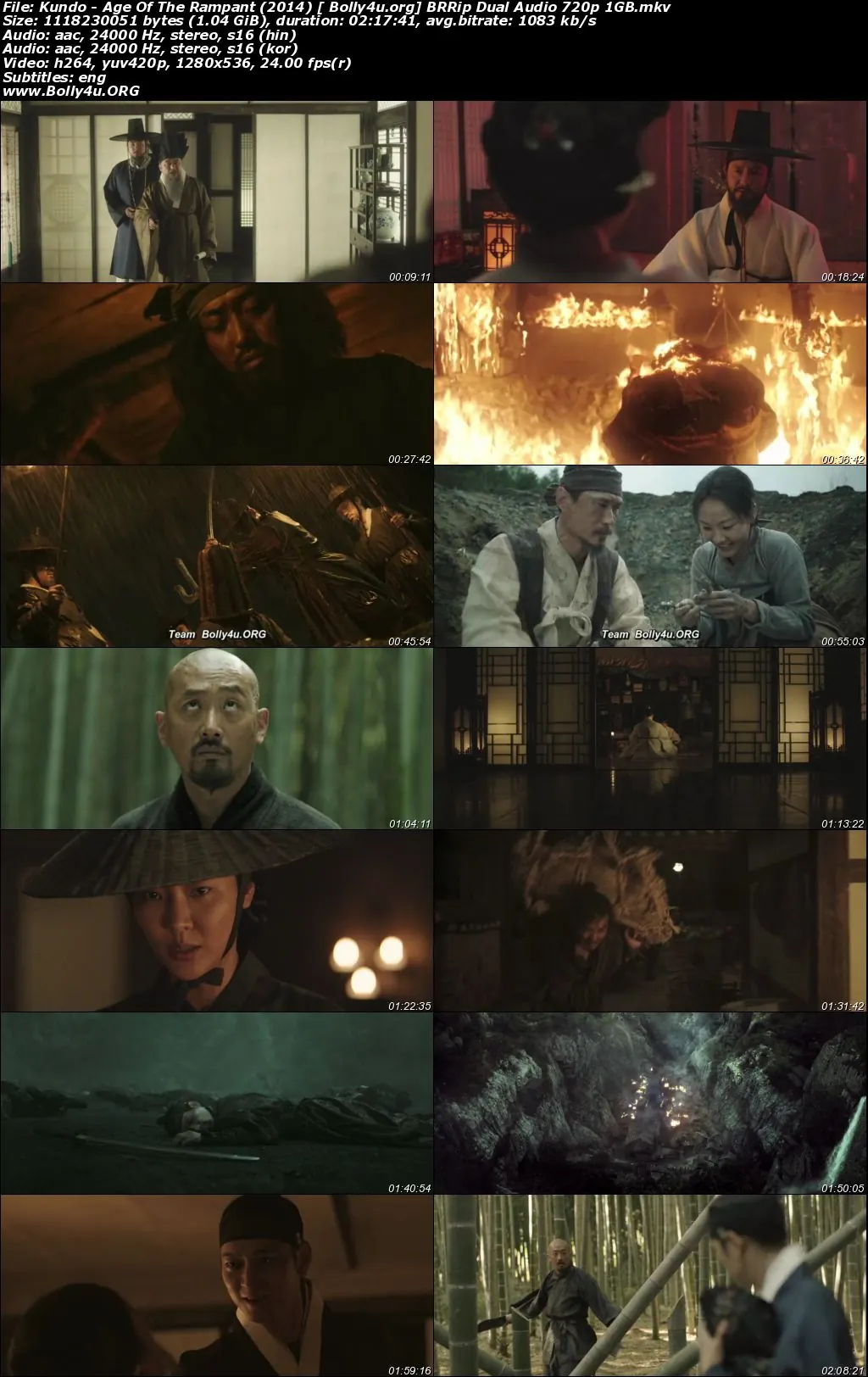 Kundo Age Of The Rampant 2014 BRRip 1GB Hindi Dual Audio 720p Download