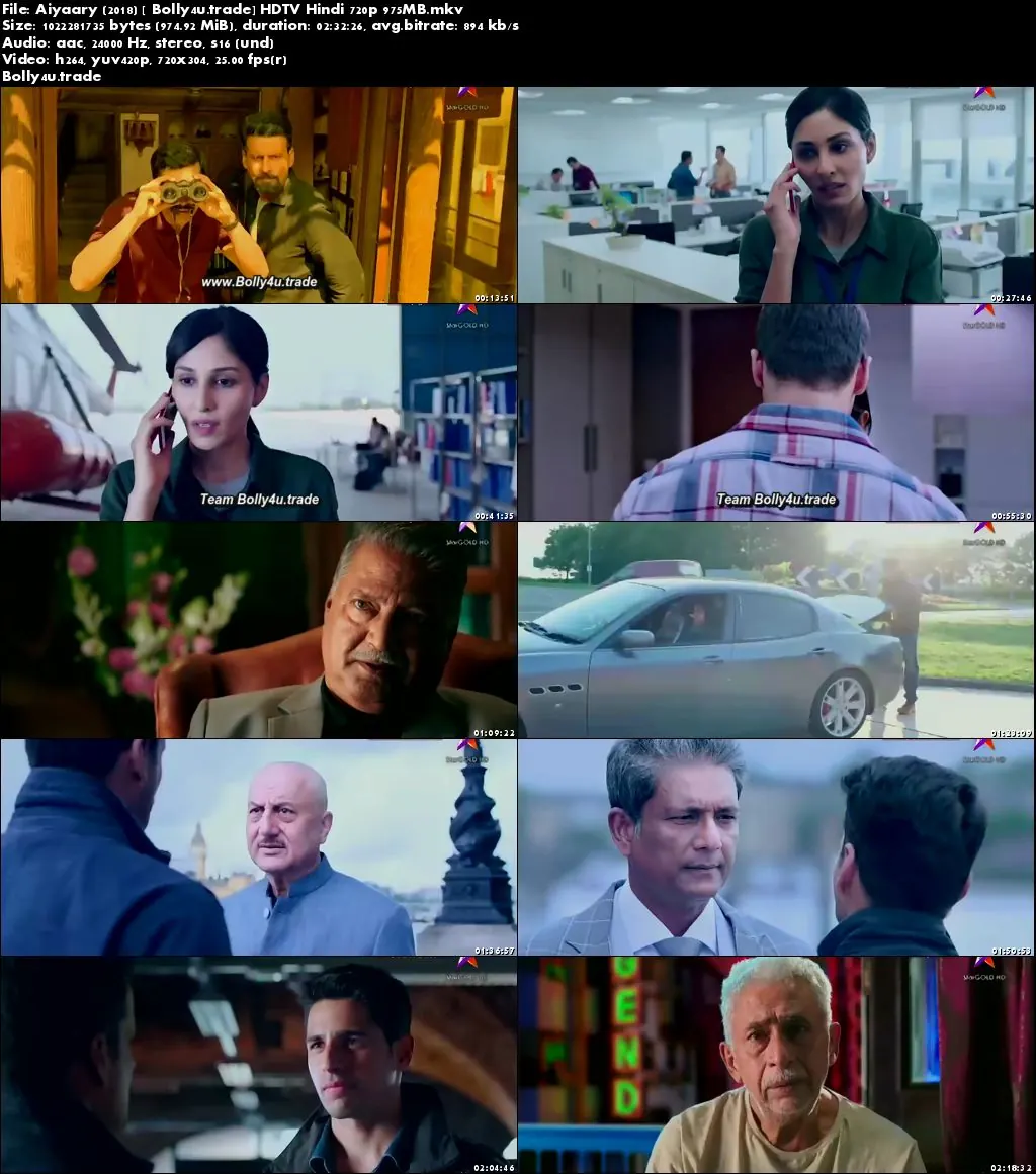 Aiyaary 2018 HDTV 450MB Full Hindi Movie Download 480p