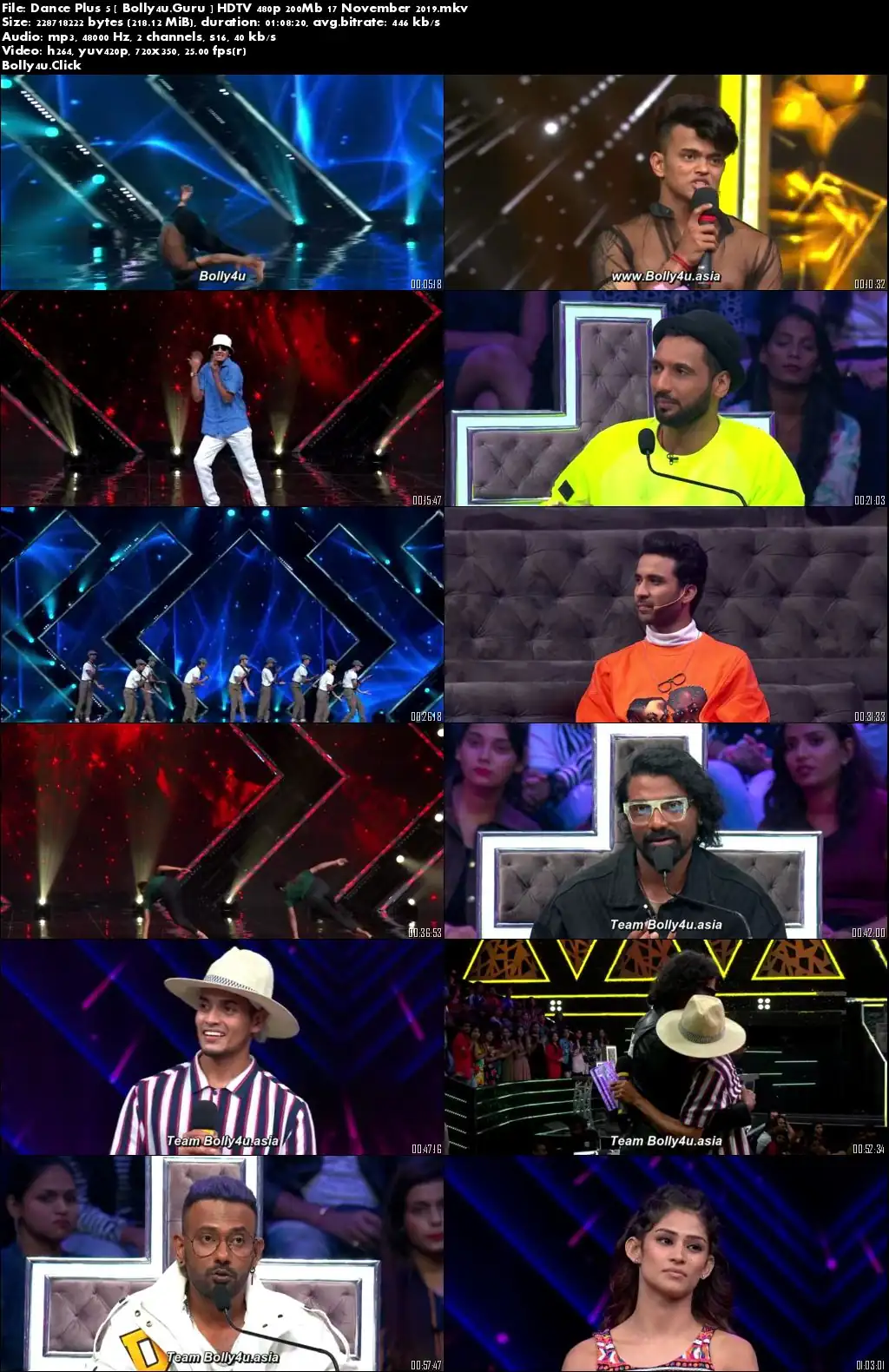 Dance Plus 5 HDTV 480p 200Mb 17 November 2019 Download