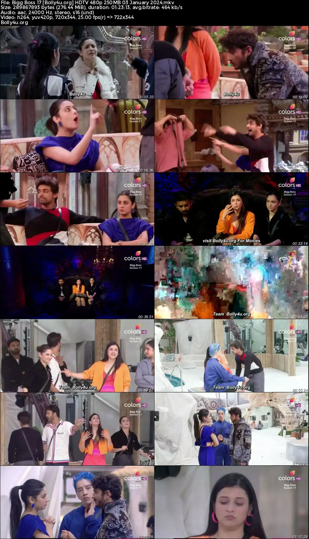 Bigg Boss 17 HDTV 480p 250MB 03 January 2024 Download