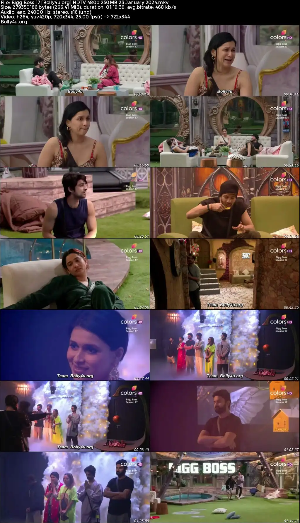 Bigg Boss 17 HDTV 480p 250MB 23 January 2024 Download