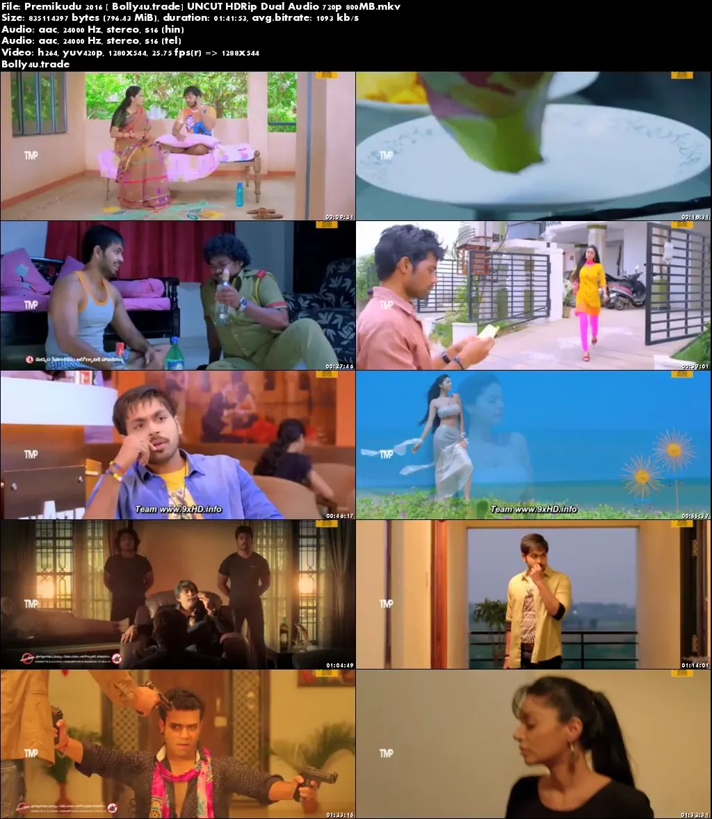 Premikudu 2016 HDRip 800MB UNCUT Hindi Dual Audio 720p Download
