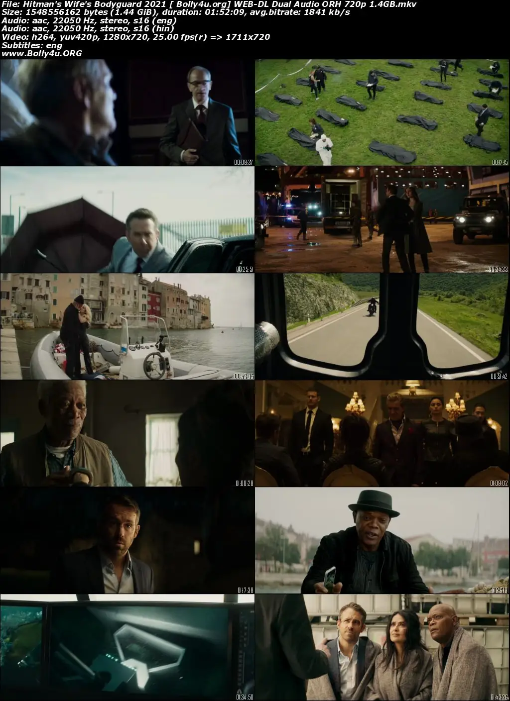 Hitmans Wifes Bodyguard 2021 WEB-DL 1.4GB Hindi Dual Audio ORG 720p Download