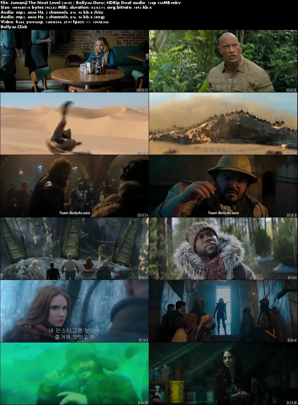 Jumanji The Next Level 2019 WEB-DL 950Mb Hindi Dual Audio 720p Download