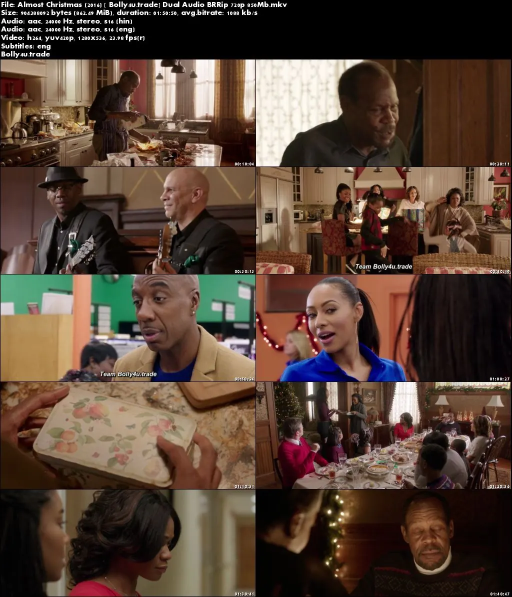 Almost Christmas 2016 BRRip 850Mb Hindi Dual Audio 720p Download
