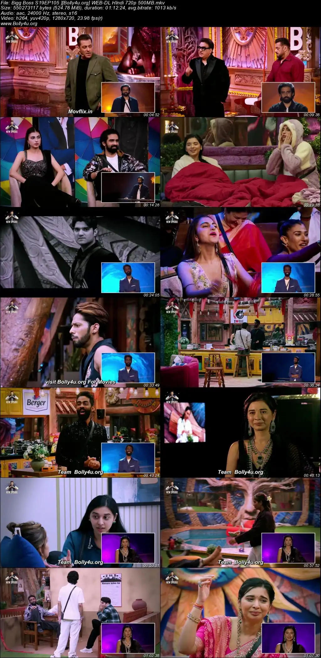 Bigg Boss 2025 WEB-DL Hindi S19EP105 Download 720p  480p