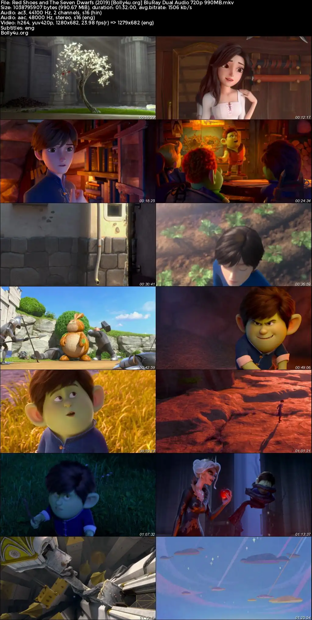 Red Shoes and The Seven Dwarfs 2019 BluRay Hindi Dual Audio Full Movie Download 720p  480p