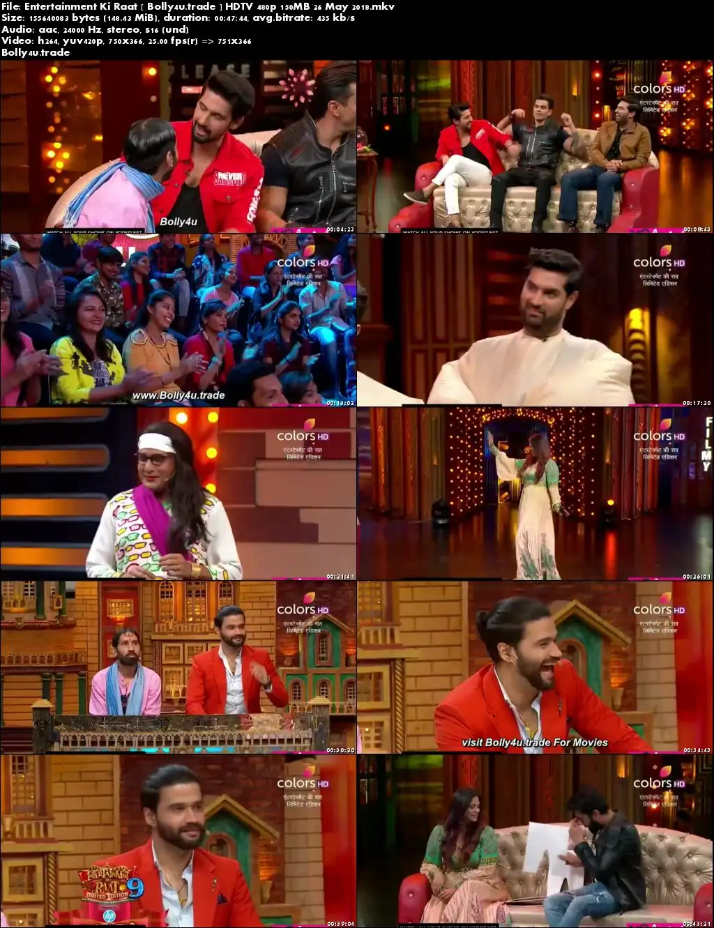 Entertainment Ki Raat HDTV 480p 150MB 26 May 2018 Download